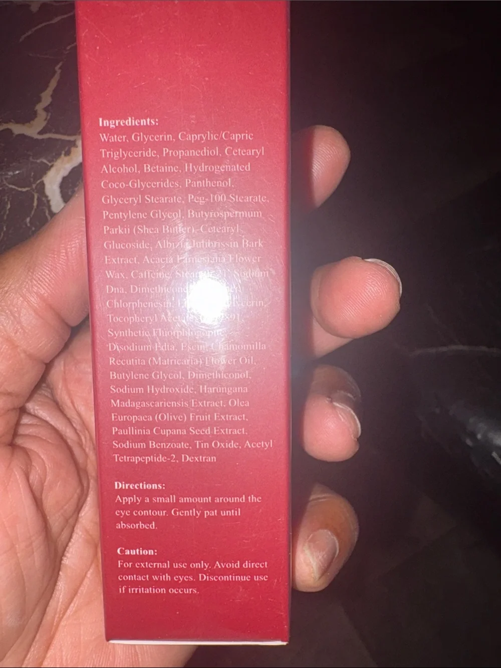 Instant Eye Lift Cream — Red never been opened but it expires 09/28/2026